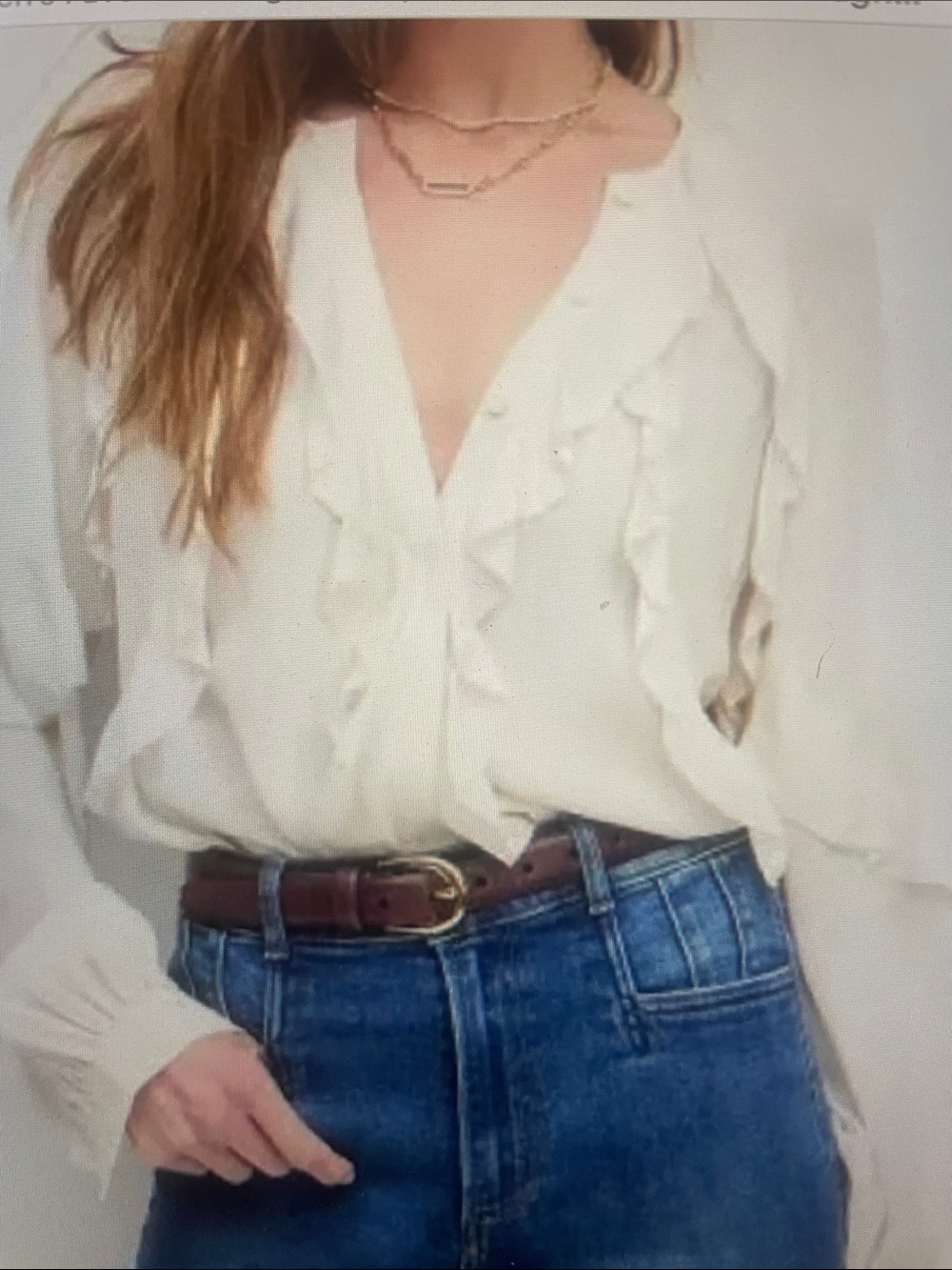 Favorite Daughter silk ruffled blouse sz S
